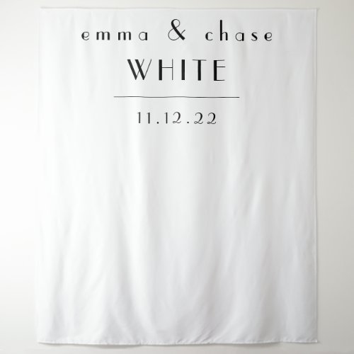 White and Black Wedding Tapestry