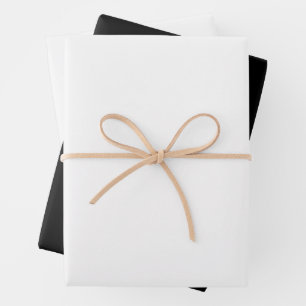 White and Black Wrapping Paper Sheets