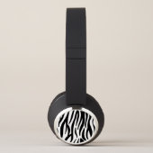 White and Black Zebra Pattern Headphones (Right)