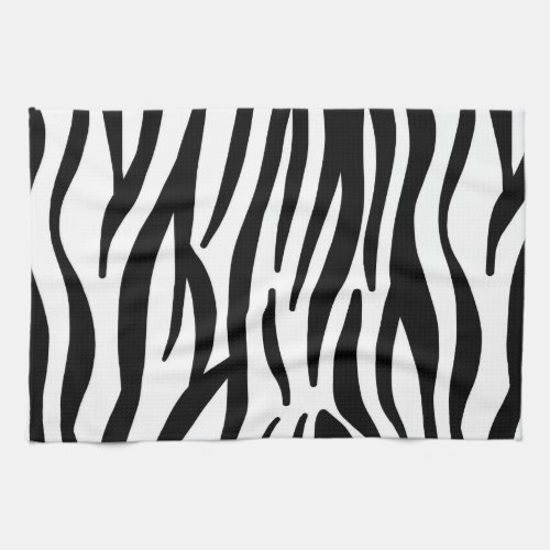 White and Black Zebra Pattern Towel