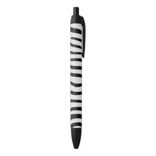 White and Black Zebra Stripes Pen