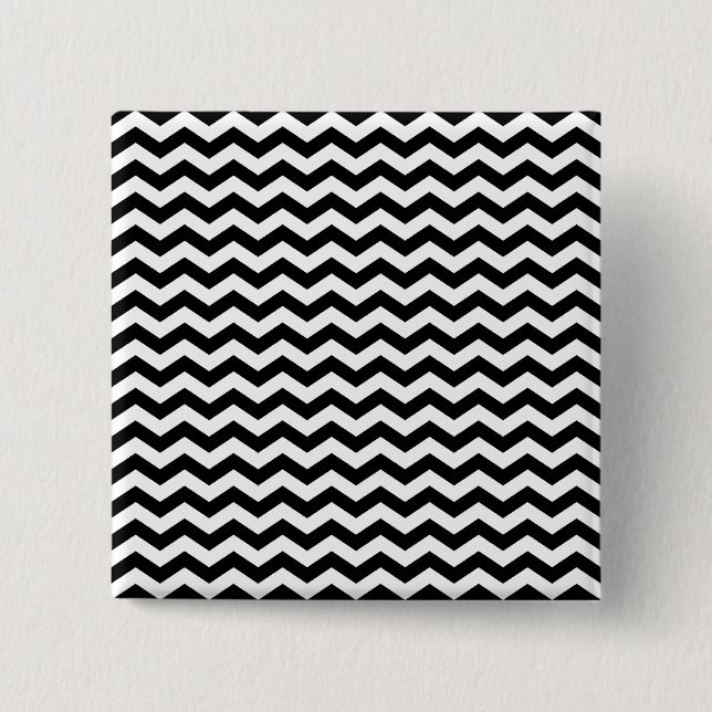 White and Black Zig Zag Button (Front)