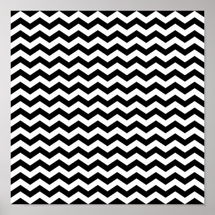 White and Black Zig Zag Print