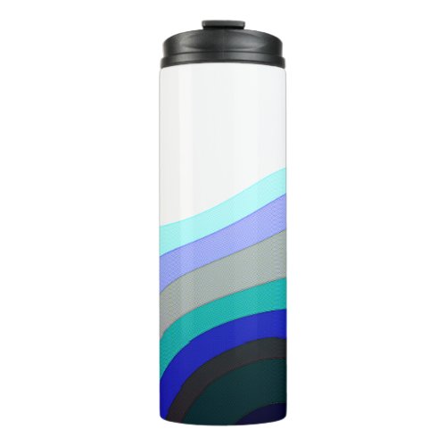 White And Blue Abstract Art 920 Thermal Tumbler