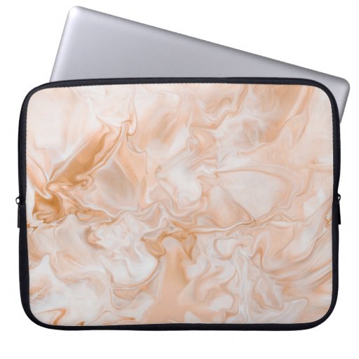 WHITE AND BLUE ABSTRACT PAINTING LAPTOP SLEEVE