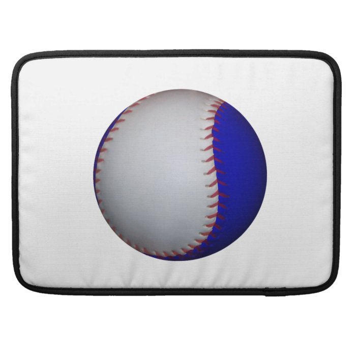 White and Blue Baseball Softball Sleeve For MacBook Pro