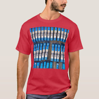 White and blue buses pattern T-Shirt