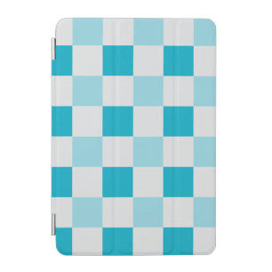 White And Blue Checkerboard Pattern  iPad Mini Cover