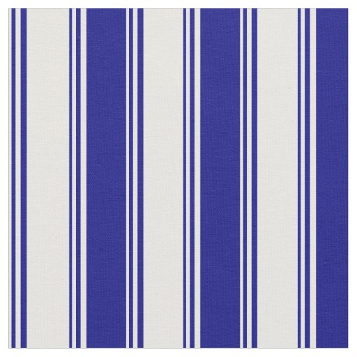 White and Blue Colored Lined Pattern Fabric