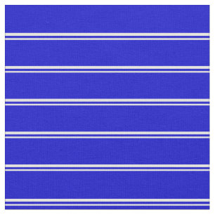White and Blue Colored Striped Pattern Fabric