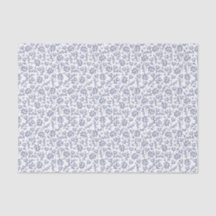 White and Blue Easter Floral Pattern