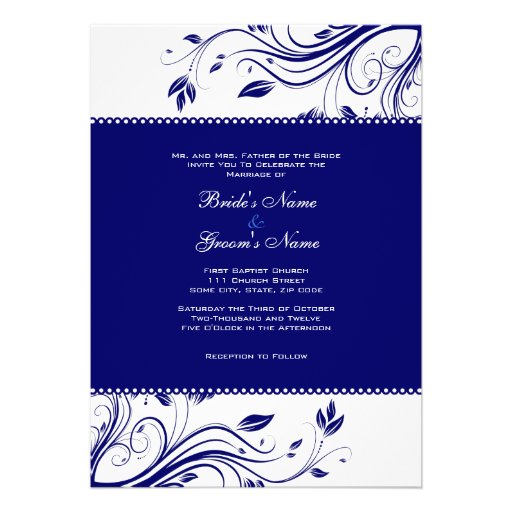 White And Blue Invitations 6