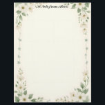 White and Blue Flower Frame Letterhead<br><div class="desc">White flowers in the corners on the top and bottom,  and little blue flowers trail up both sides of this charming boho letterhead stationery.  Perfect for correspondence,  newsletters,  and invitations.</div>