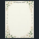 White and Blue Flower Frame Letterhead<br><div class="desc">White flowers in the corners on the top and bottom,  and little blue flowers trail up both sides of this charming boho letterhead stationery.  Perfect for correspondence,  newsletters,  and invitations.</div>