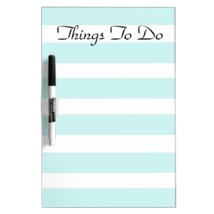 White and Blue Lines Dry Erase Board