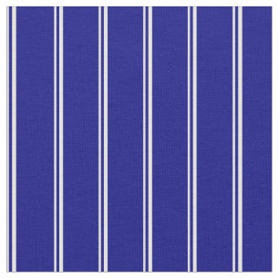 White and Blue Lines Fabric