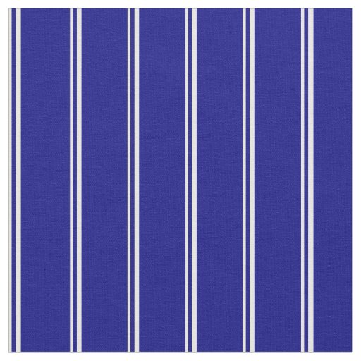 White and Blue Lines Fabric