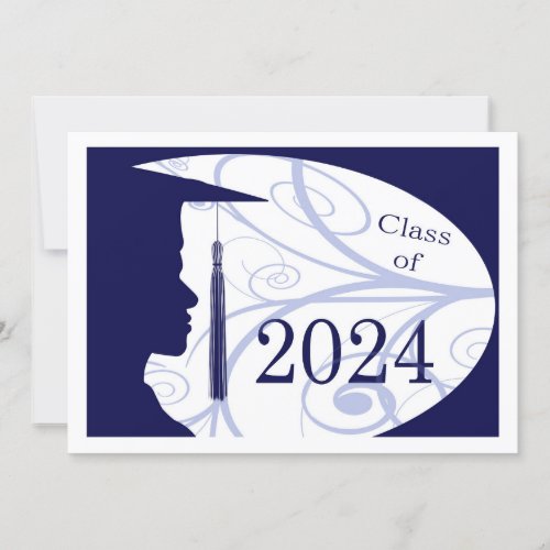 White and Blue Man Silhouette 2024 Card
