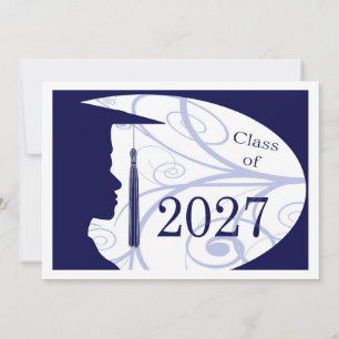 White and Blue Man Silhouette 2027 Card
