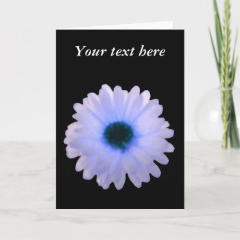 White And Blue Marigold Custom Greeting Card by Fallen_Angel_483 at Zazzle