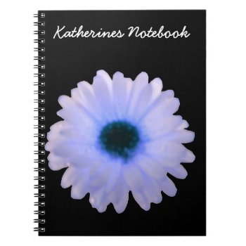 White And Blue Marigold Customizable Notebook by Fallen_Angel_483 at Zazzle