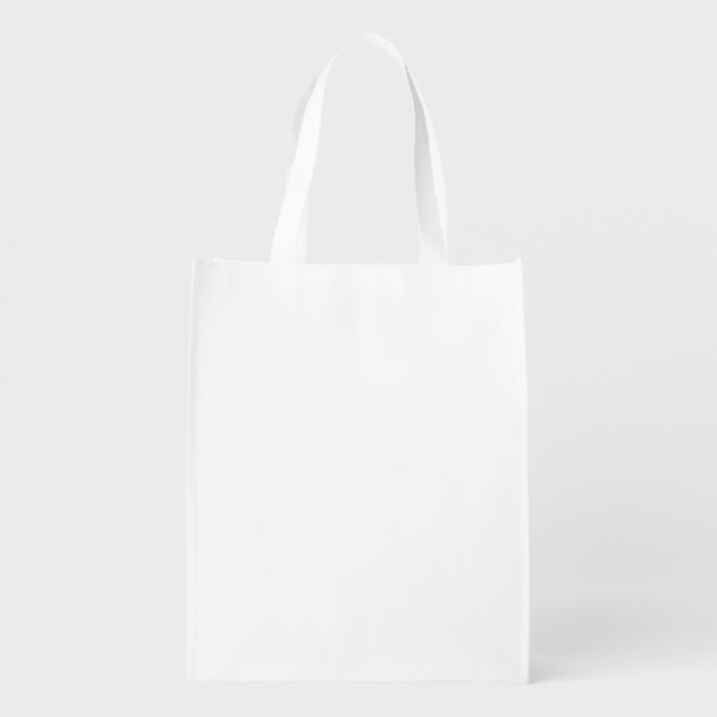 White and blue pattern Grocery bag (Back)