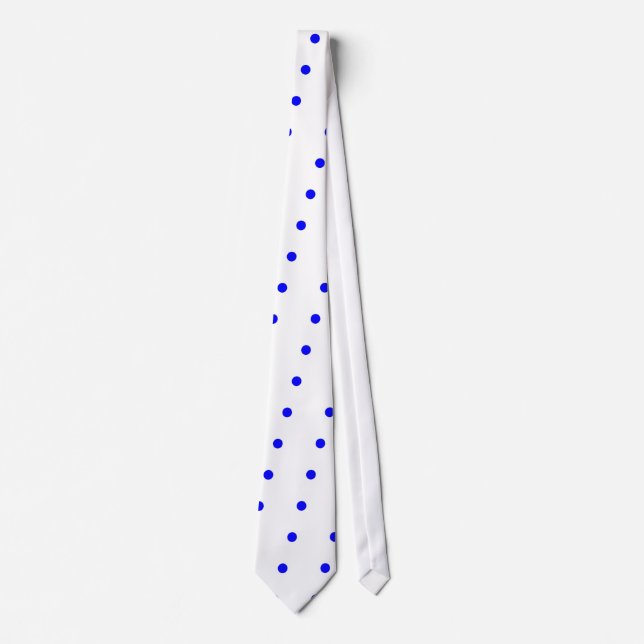 White and blue polka dot necktie (Front)