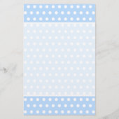 White and Blue Polka Dot Pattern. Spotty. (Back)