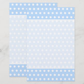 White and Blue Polka Dot Pattern. Spotty. (Front/Back)