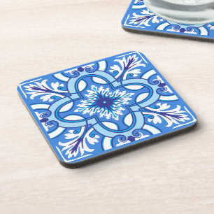 🤍 💙White and blue Porto Azulejos Beverage Coaster