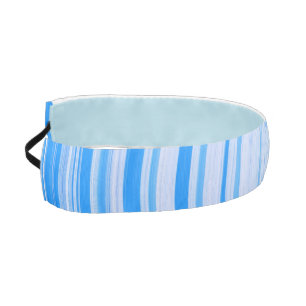 White and blue spiral athletic headband