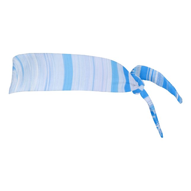 White and blue spiral tie headband (Rotate 90)