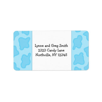 White and Blue Spotted Pattern Label