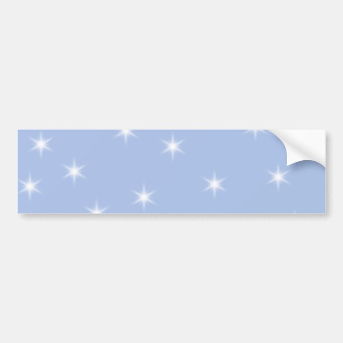 White and Blue Stars Design. Bumper Stickers