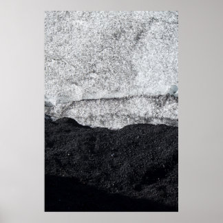 White and blue stone fragment poster