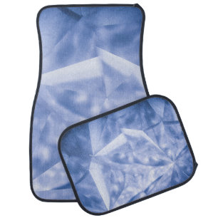 White and blue suit jacket car floor mat