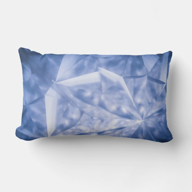 White and blue suit jacket lumbar pillow (Front)