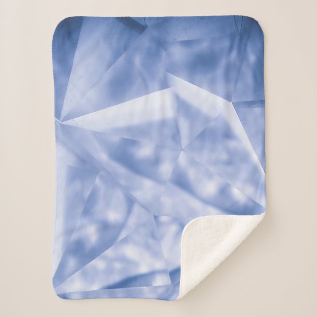 White and blue suit jacket sherpa blanket (Front)