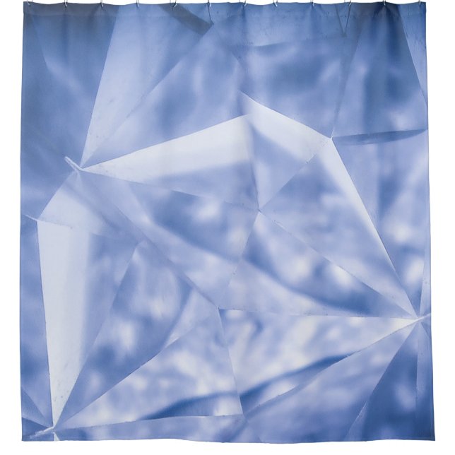 White and blue suit jacket shower curtain (Front)