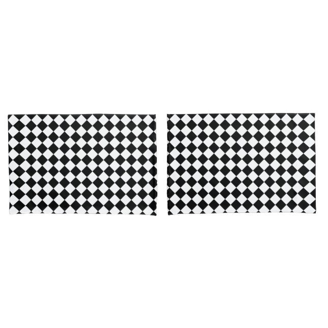 White and Bold Black Chevron Pattern Pillow Case (Front-Set)