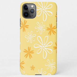white and brown floral pattern throw pillow iPhone 11Pro max case