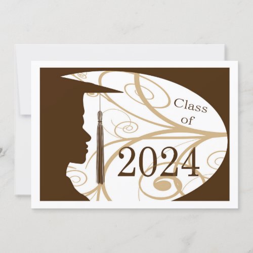 White and Brown Man Silhouette 2024 Card