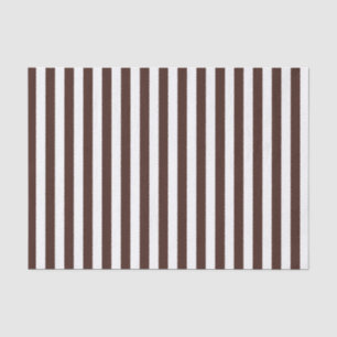 White and Brown Stripes Tissue Paper