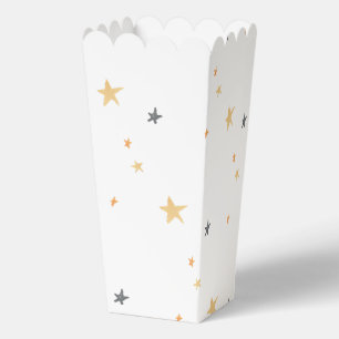 White and Brown Watercolor Cute Baby Shower Favor Boxes