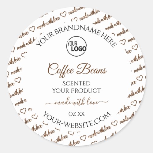 White and Brown Word Cloud Product Labels Add Logo