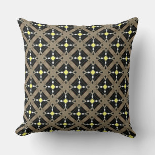 White and Crystal Chain Jewels  Throw Pillow