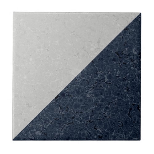 White and Dark Blue  Ceramic Tile