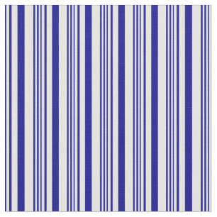 White and Dark Blue Colored Pattern Fabric
