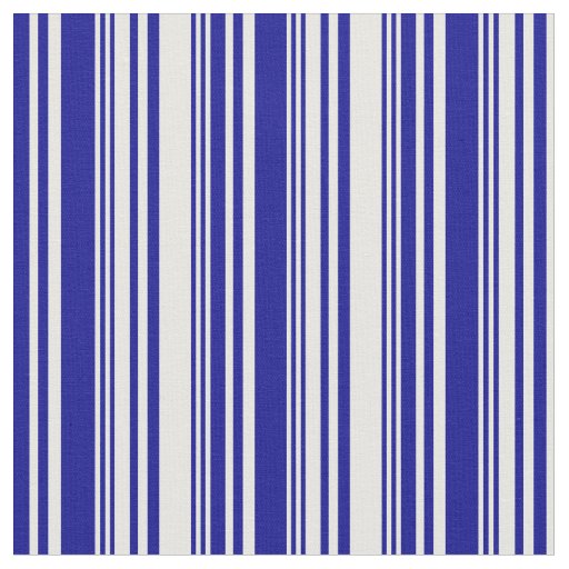 White and Dark Blue Striped Pattern Fabric