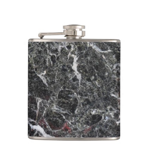 White And Dark Gray Marble Stone Hip Flask